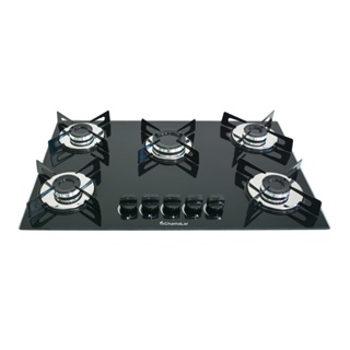 Fogão Cooktop Premium Gás 5 Bocas Ultra Chama 127v/220v Preto em Oferta na Shopee