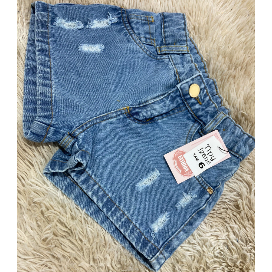 Shorts jeans, blogueira. em Oferta na Shopee