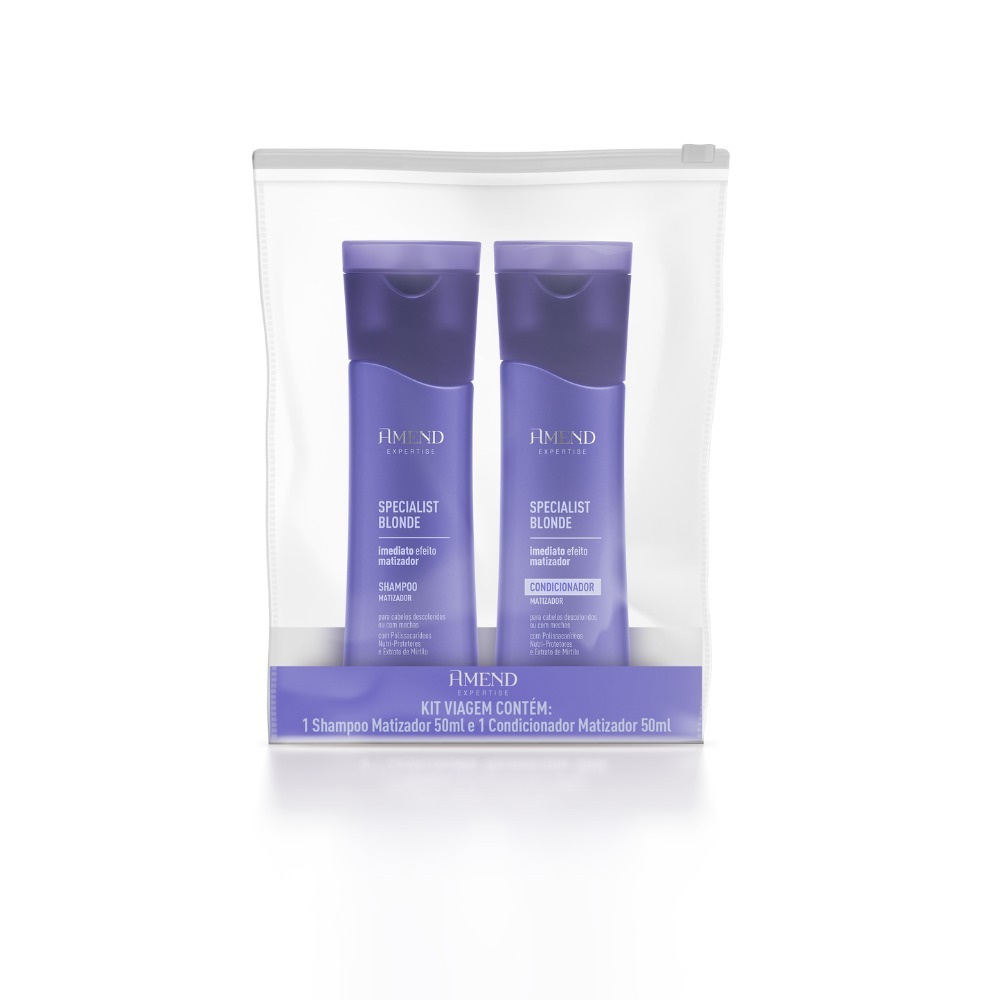 Amend Kit Specialist Blonde Shampoo e Condicionador MINI - 50ml