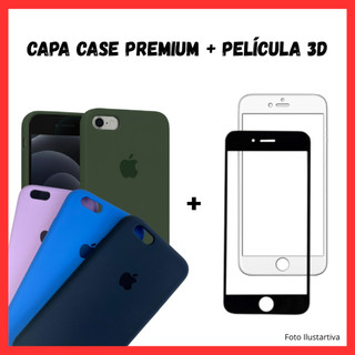 Combo Para Apple Iphone 6G / 6S + Película de Vidro 3D / Capa + Película 3D Tela Inteira CM30/KT07 (01)