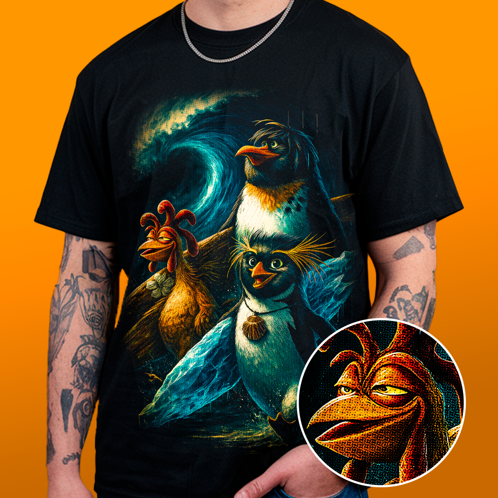 Camiseta Tá Dando Onda - Estampa Reticulada Algodão 30.1