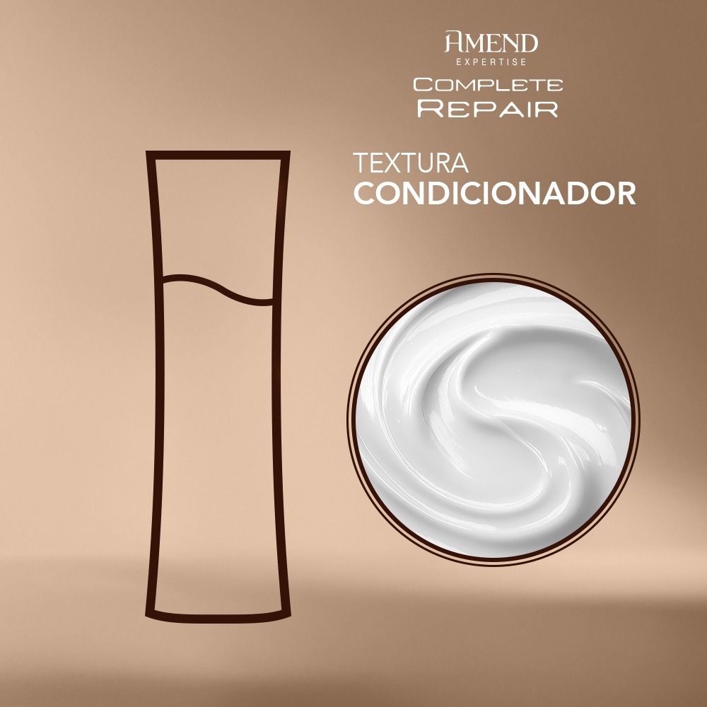 Detalhes do Amend Kit Complete Repair Shampoo e Condicionador MINI - 50ml