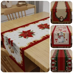 Trilho de Mesa Natal Decorativo Em Tecido Oxford 1,40x0,40m