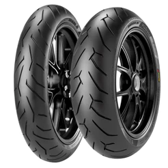 Par Pneu Moto 100/80-17 + 130/70-17 Diablo Rosso 2 Pirelli