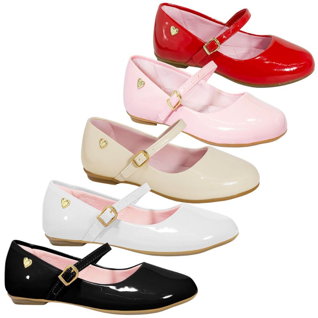 Sapatilha Infantil Menina Boneca Rasteira Lisa Festa Casamento Daminha Confortável Branca Preta Nude em Oferta na Shopee