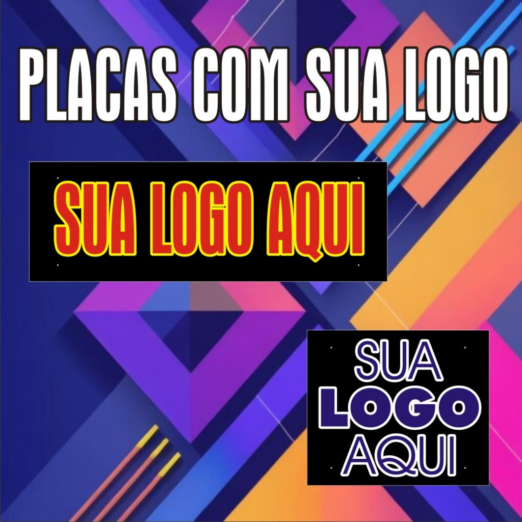 Placa personalizada com sua logo garagem estetica em Oferta na Shopee