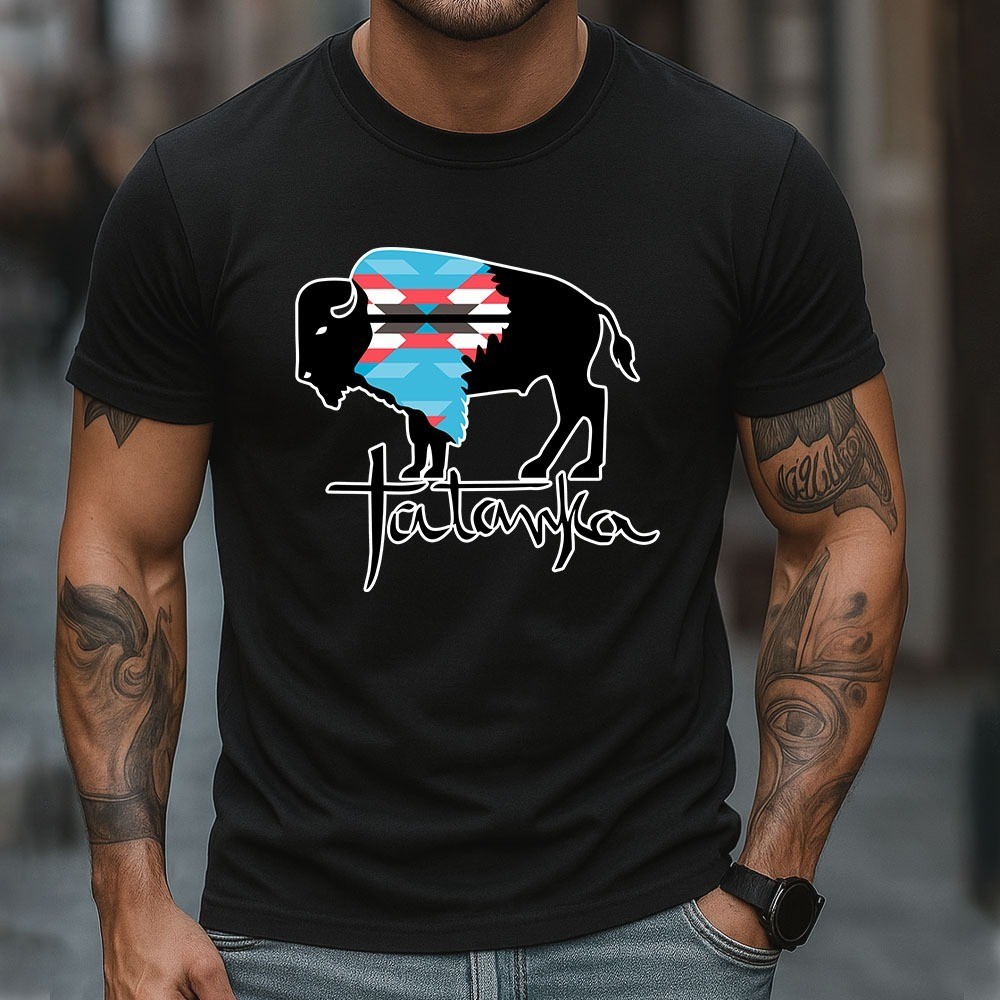 ✅ Camiseta Masculina Estampa Étnica Búfalo Tatanka | Casual Confortável Country Urbana em Oferta na Shopee