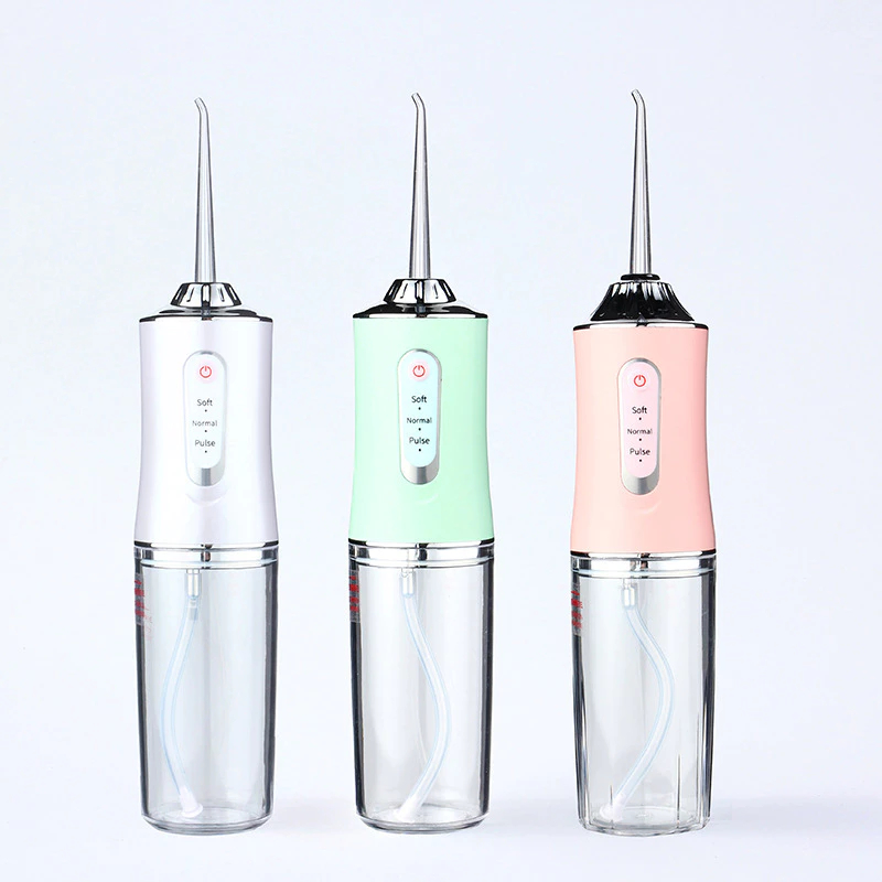 Irrigador Oral Portátil Boaliz - Recarregável USB, 4 Pontas, 220ml, Jato de Alta Pressão | Limpeza Dental Profunda