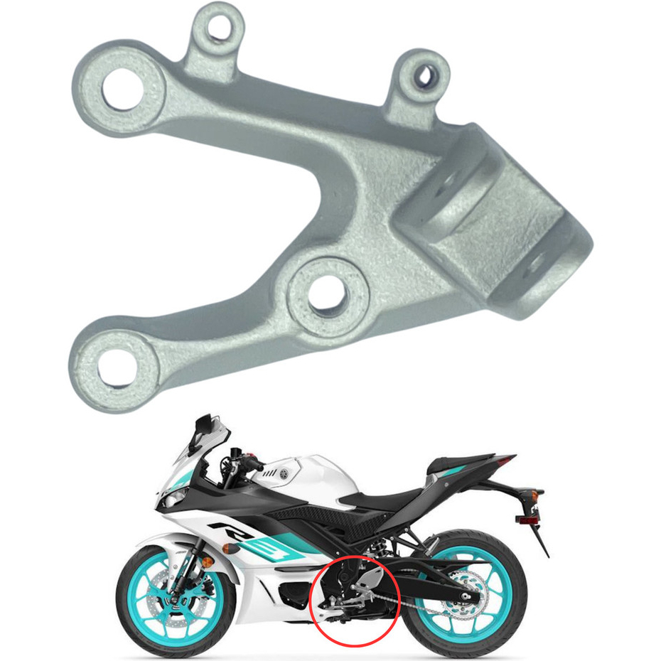 Suporte Pedaleira Bacalhau Yamaha R3 Dianteiro Lado Esquerdo