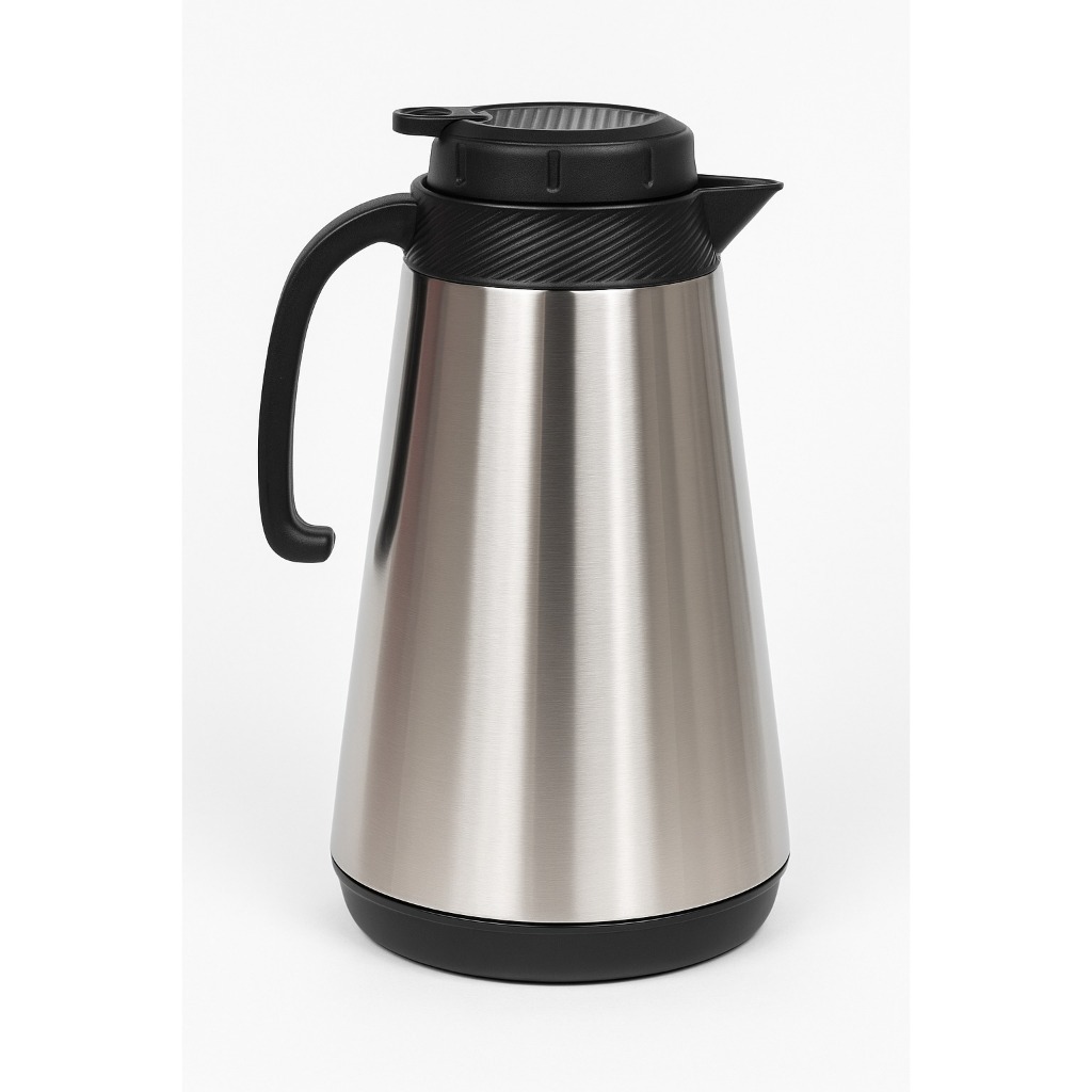 Garrafa Térmica Inox 1L – Parede Dupla, Bule para Café e Chá, Aço Inox