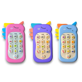 Mordedor e Telefone Infantil Educativo 2 em 1 Musical – Modelos Unicórnio e Dinossauro em Oferta na Shopee