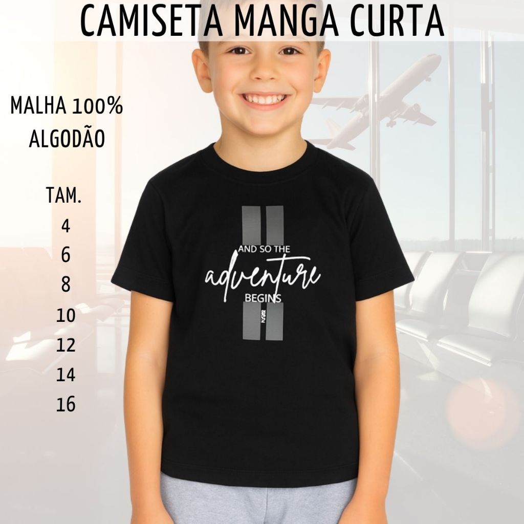 Camiseta Infantil Menino 100% Algodão Blusa Camisa Juvenil Estampada Manga Curta 3204-A