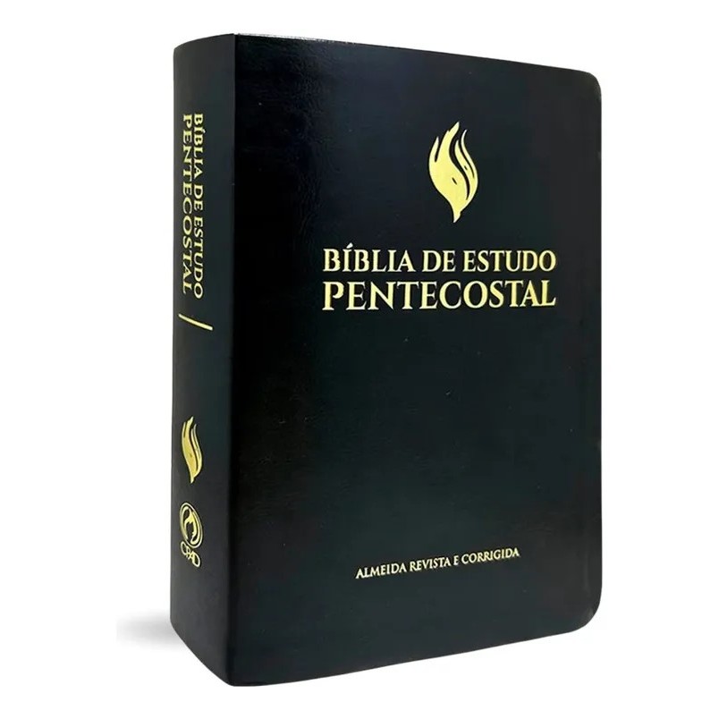 Bíblia De Estudo - Pentecostal - ARC - Luxo Preta em Oferta na Shopee