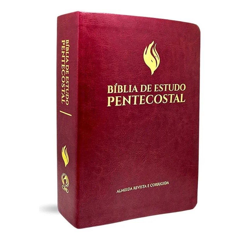 Bíblia De Estudo - Pentecostal - ARC - Luxo Vinho em Oferta na Shopee