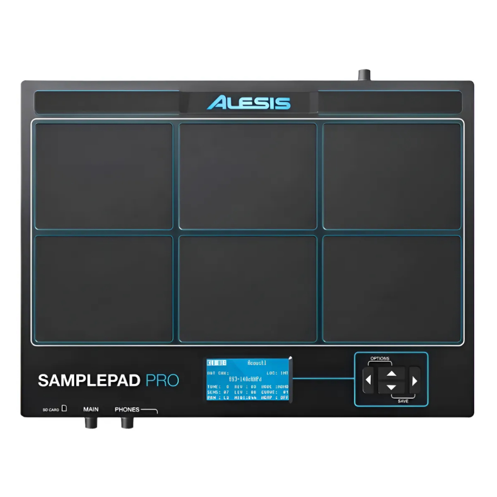 Percussão Eletrônica Alesis 8 Pads Sample Pad Pro Midi Led Profissional