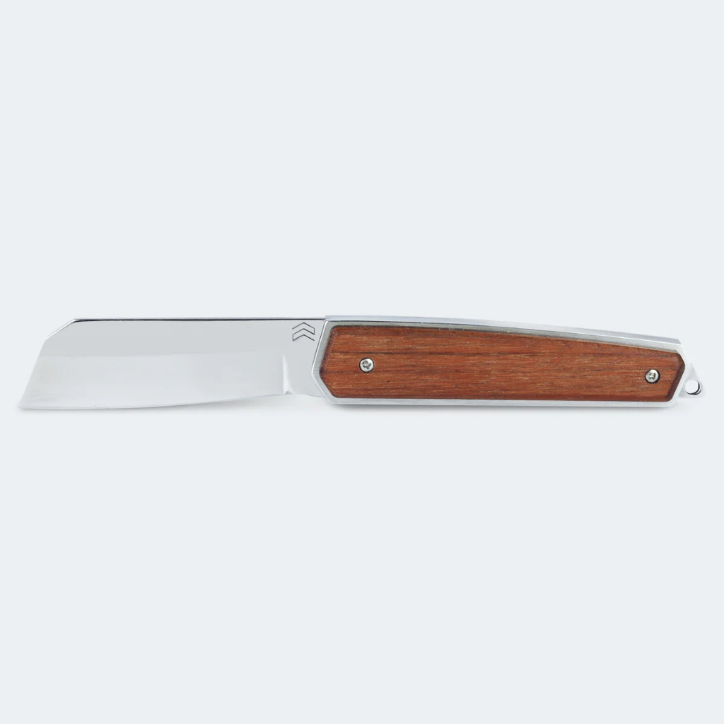 Canivete Cimo Navalha Inox Cabo Madeira Com Clip - NV59CLIP-MAD Pesca Caça Trilha Camping Aventura