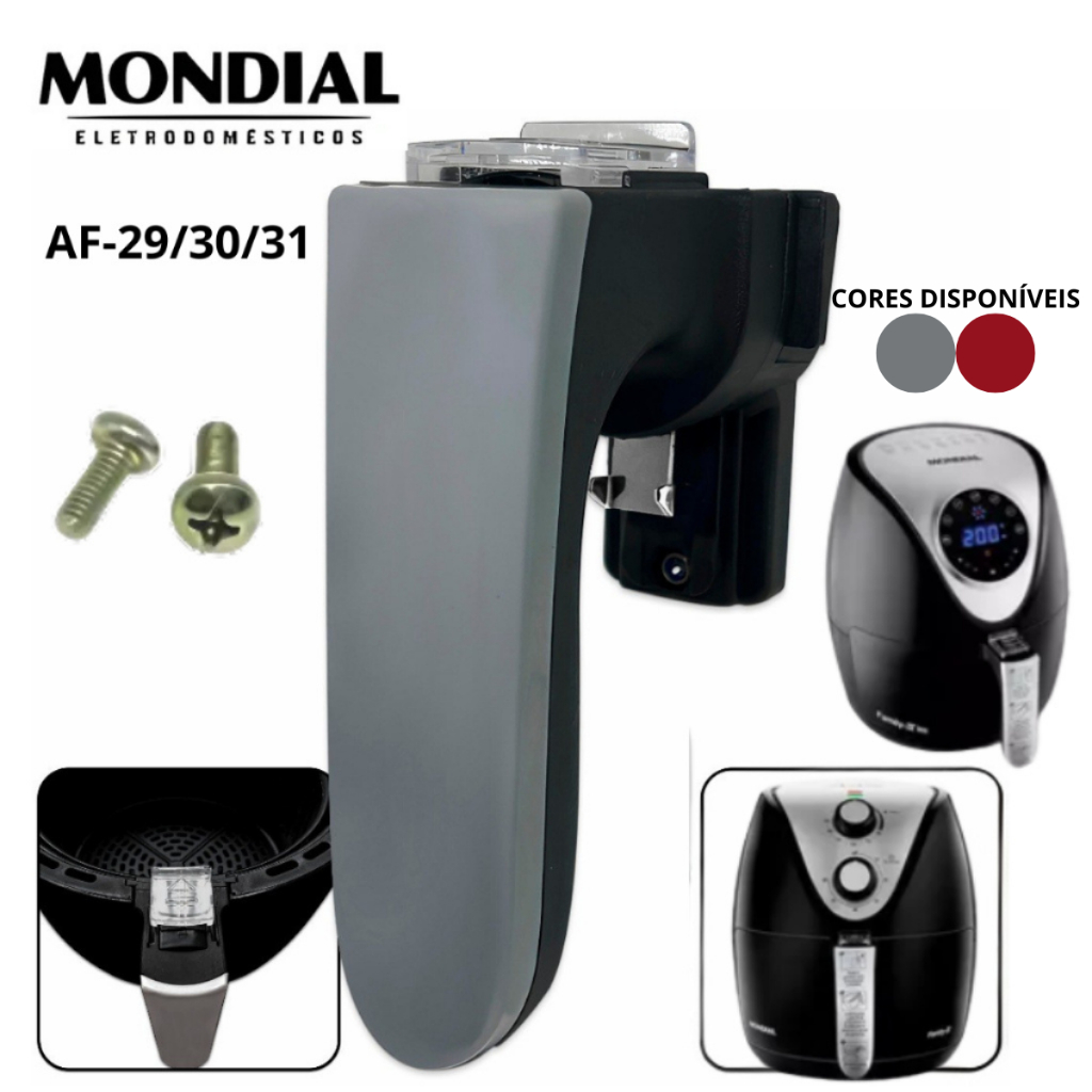 Cabo Puxador De AirFryer Mondial AF-29 AF-30 AF-31 Alça para Fritadeira Original + 2 Parafuso
