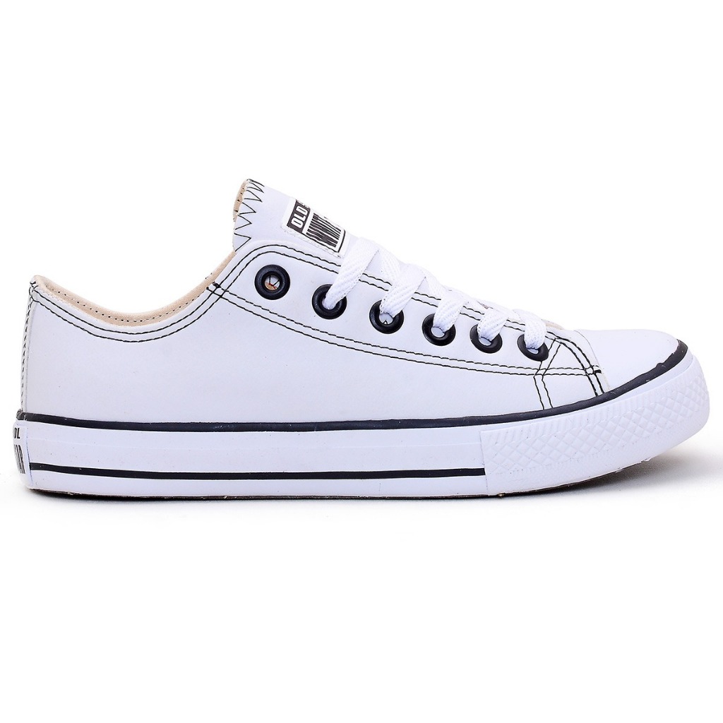 tenis white star branco couro tradicional cano baixo skaye em Oferta na Shopee