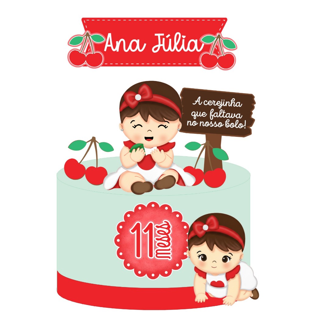 TOPO DE BOLO CEREJINHA em Oferta na Shopee