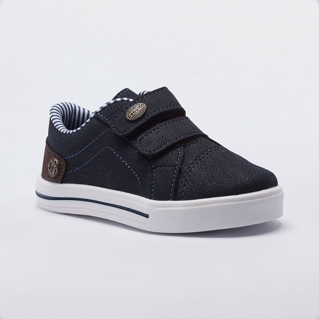 Tênis Infantil Menino Calce Fácil Casual Fecho Ajustável Confortável Âncora 20145 Pequito em Oferta na Shopee