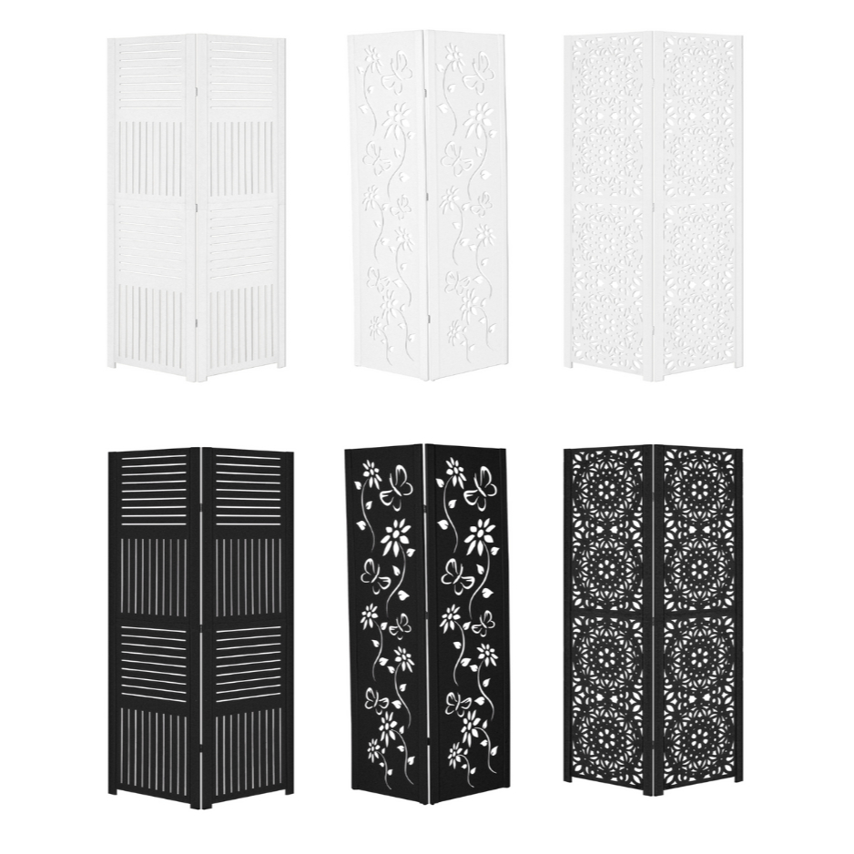 2 Biombo Separador De Ambiente Madeira Mdf Divisória Painel Divisor Sanfonado Todos Os Modelos CC