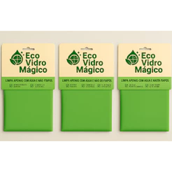 Limpa Vidros 1,2 OU 3 Espelhos Inox Prático Fácil 40 cm x 40 cm pan'os magico PANO 40x40cm