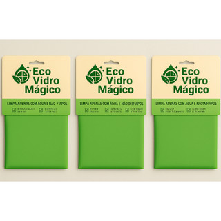 Limpa Vidros 1,2 OU 3 Espelhos Inox  Prático Fácil 40  cm x 40 cm pan'os magico PANO 40x40cm