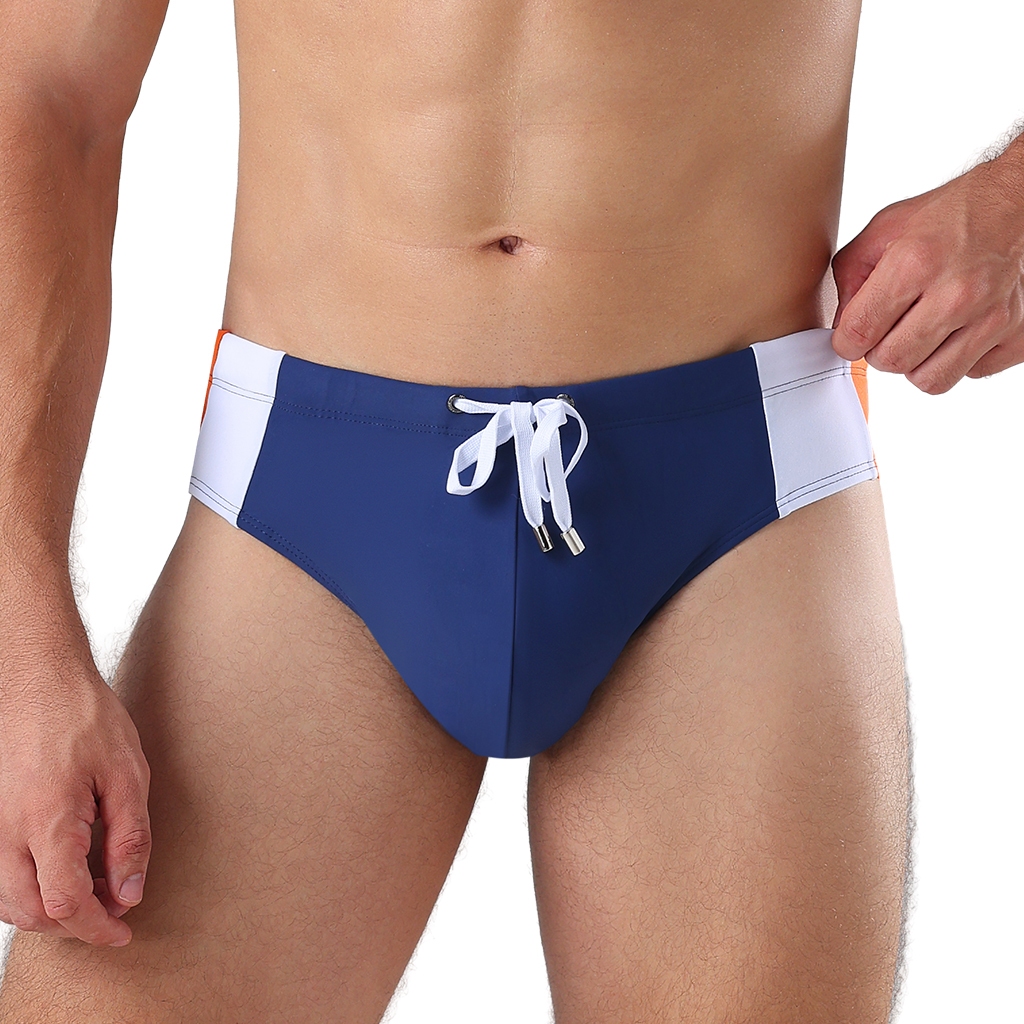 Z&D Lingerie Sungas Masculinas Cuecas Cavadas De Cor Bloco Fita Colorida Tendência Moda Com Bojo 24155