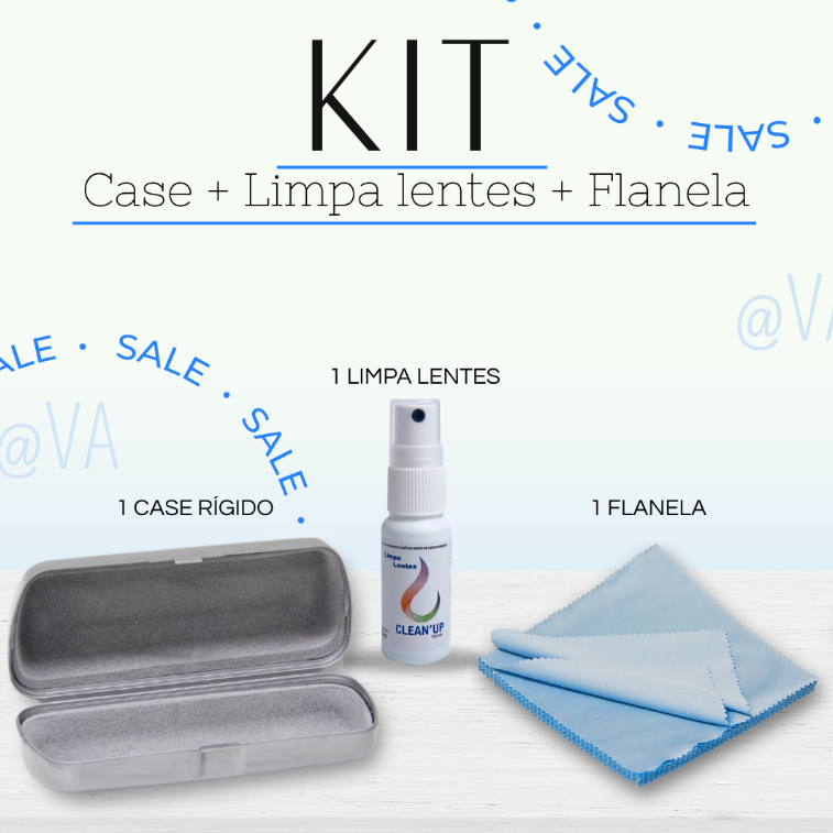 KIT Case estojo em plástico rígido COM Flanela de Limpeza + Limpa Lentes - limpar e guardar óculos em Oferta na Shopee