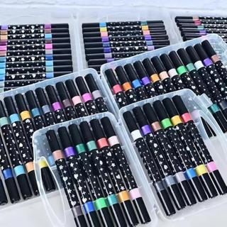 Marcador Metálico Canetinha Glitter Ponta Dupla Desenhos-SLX