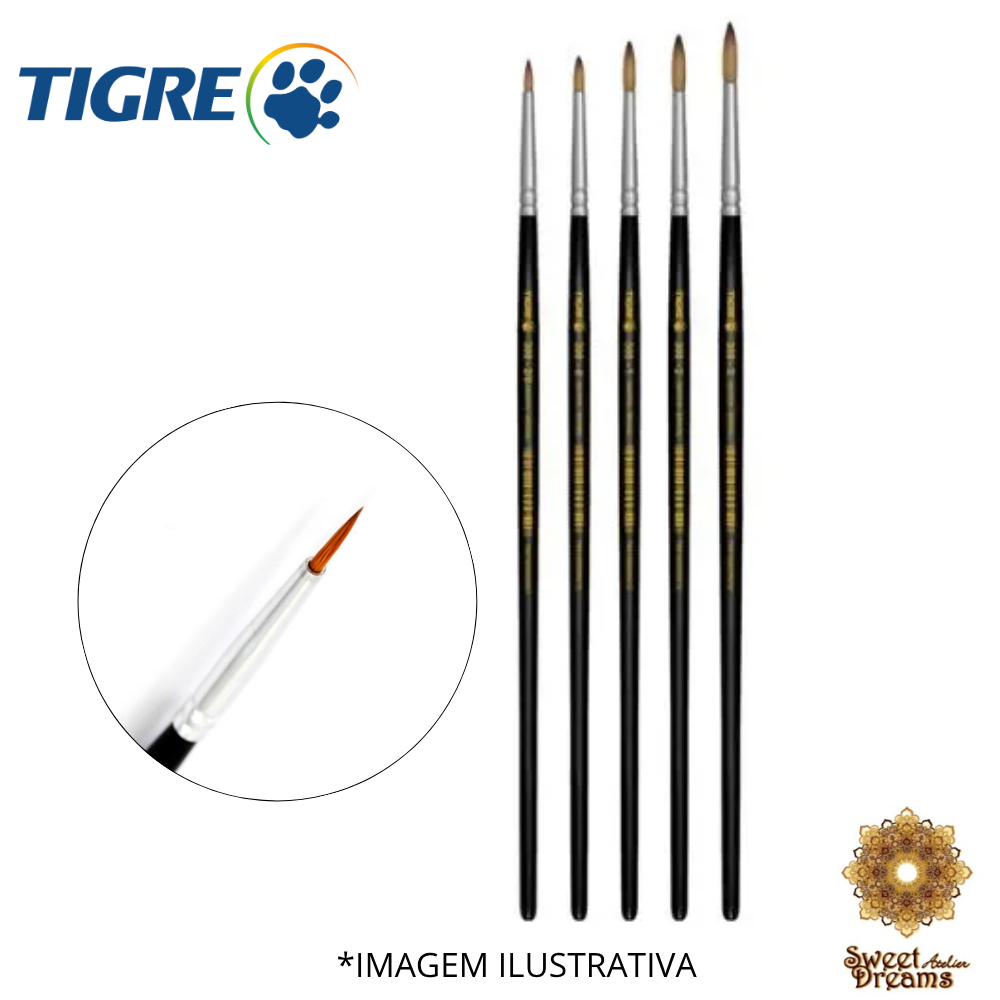 PINCEL REDONDO MARTA WEASEL REF.308 TIGRE 1 UNIDADE