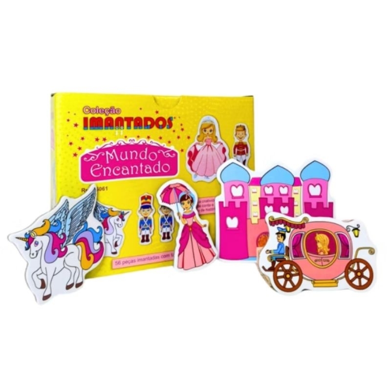 Brinquedo Educativo Pedagógico Coleção Imantados Mundo Encantado