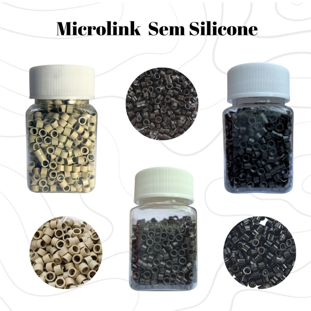 Microlink Sem Silicone Para Mega Hair 4mm com 1000 unidades em Oferta na Shopee