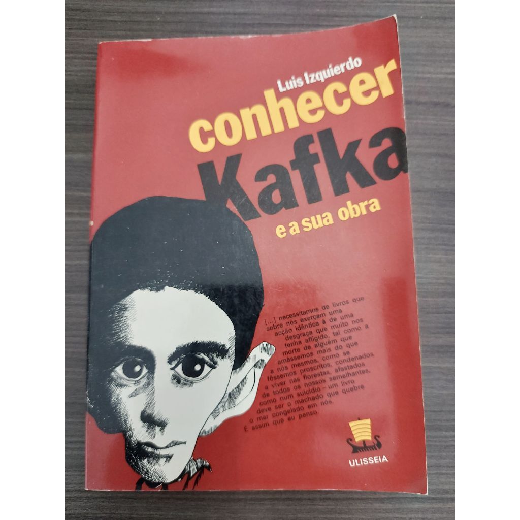 Livro Conhecer Kafka e a Sua Obra Luiz Izquierdo