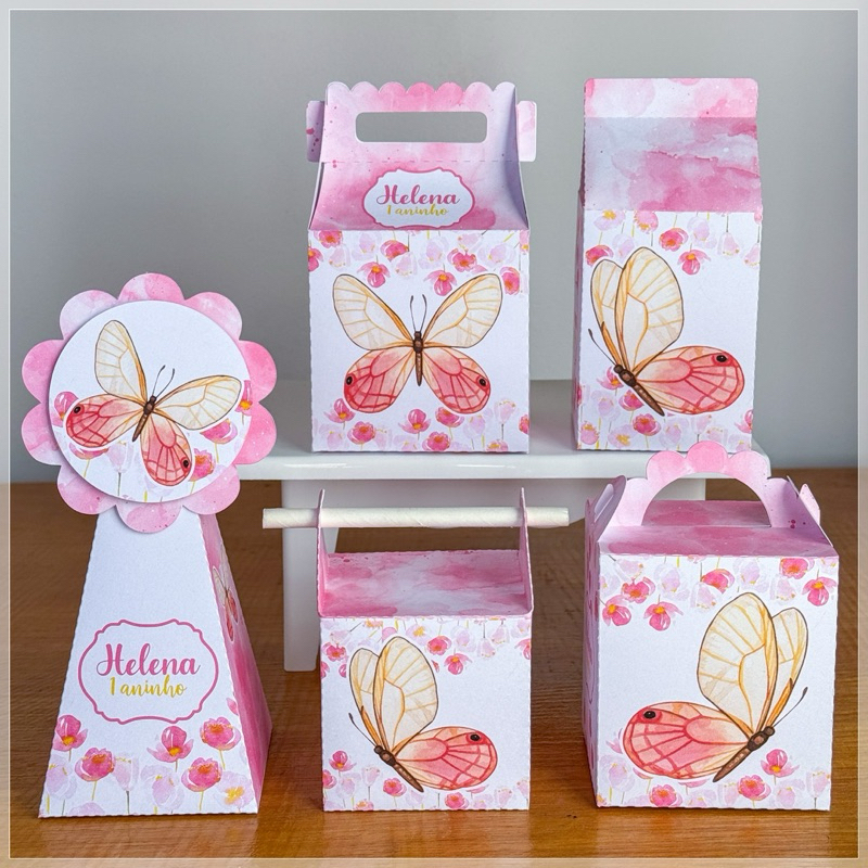 Kit Festa Jardim Das Borboletas Rosa Personalizados Borboleta Lembrancinhas Personalizadas Jardim Encantado