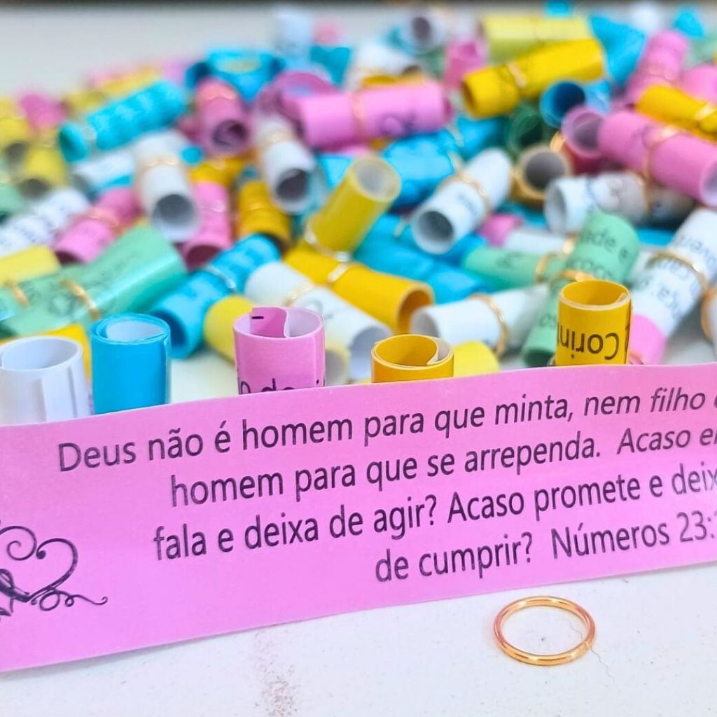 Kit 200 Versículos Bíblicos Enroladinhos para Lembrancinhas em Igrejas, Casamentos e Eventos em Oferta na Shopee