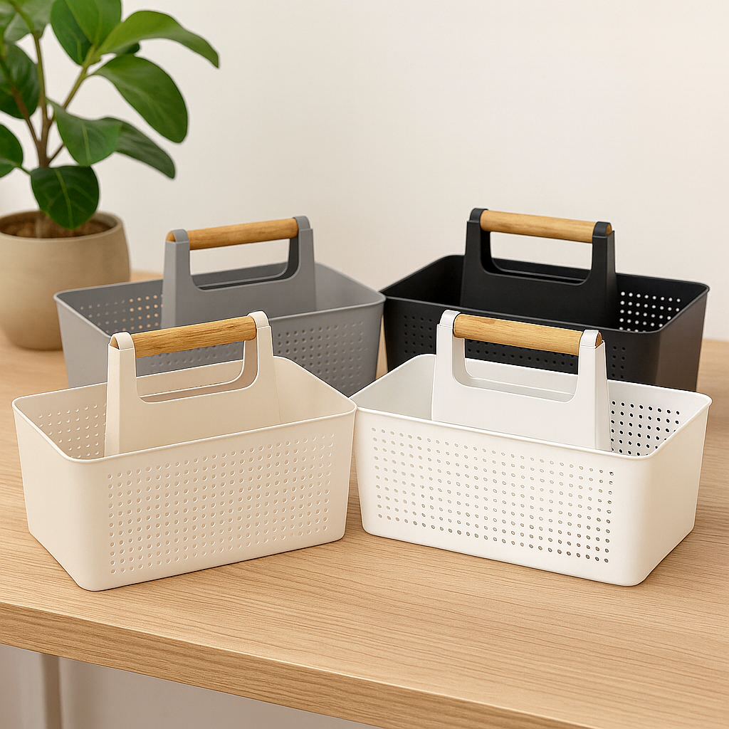 Cesto Organizador Multiuso Com Alça 8L Divisória Lavanderia Flow Ou em Oferta na Shopee