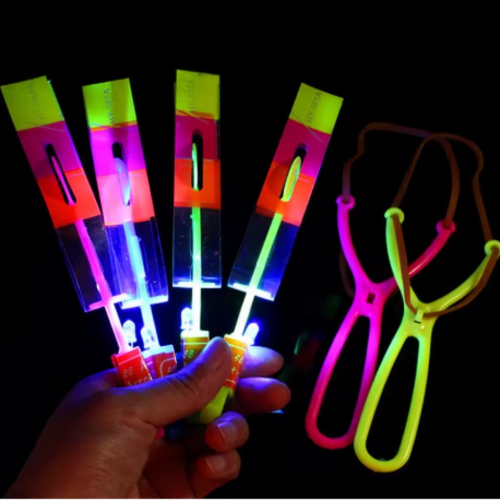 Kit 5/10/20/30 Estilingue Avatar Voador Led Luminoso Infantil Brinquedo Helicóptero Criança