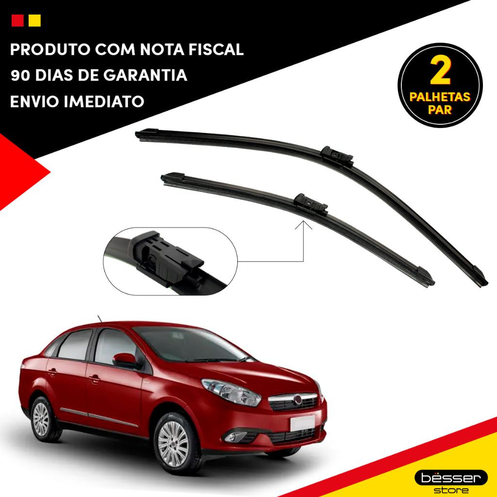 Par Palheta Limpador Parabrisa Fiat Grand Siena 2012 À 2018 Paleta Limpador Parabrisa Grand Siena em Oferta na Shopee
