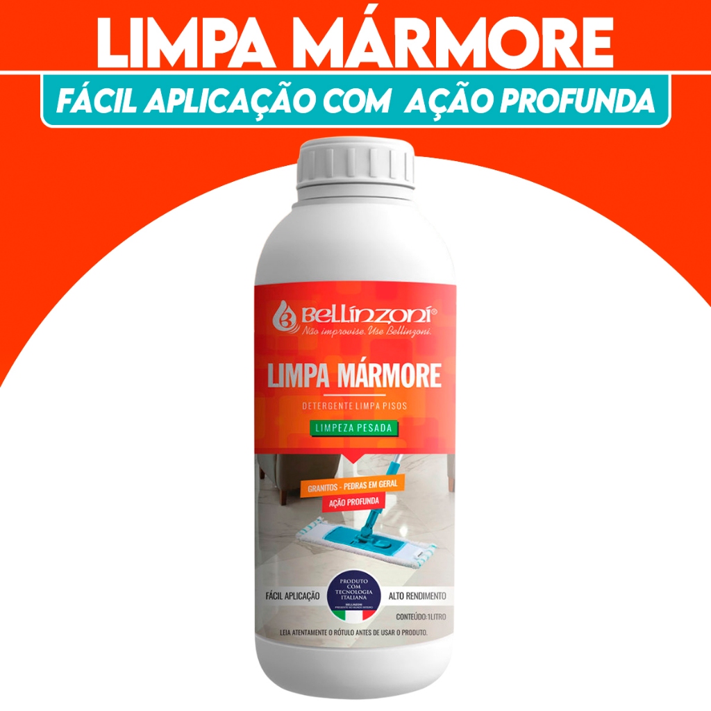 Limpa Mármores e Pisos Limpeza Pesada 1 L - Bellinzoni