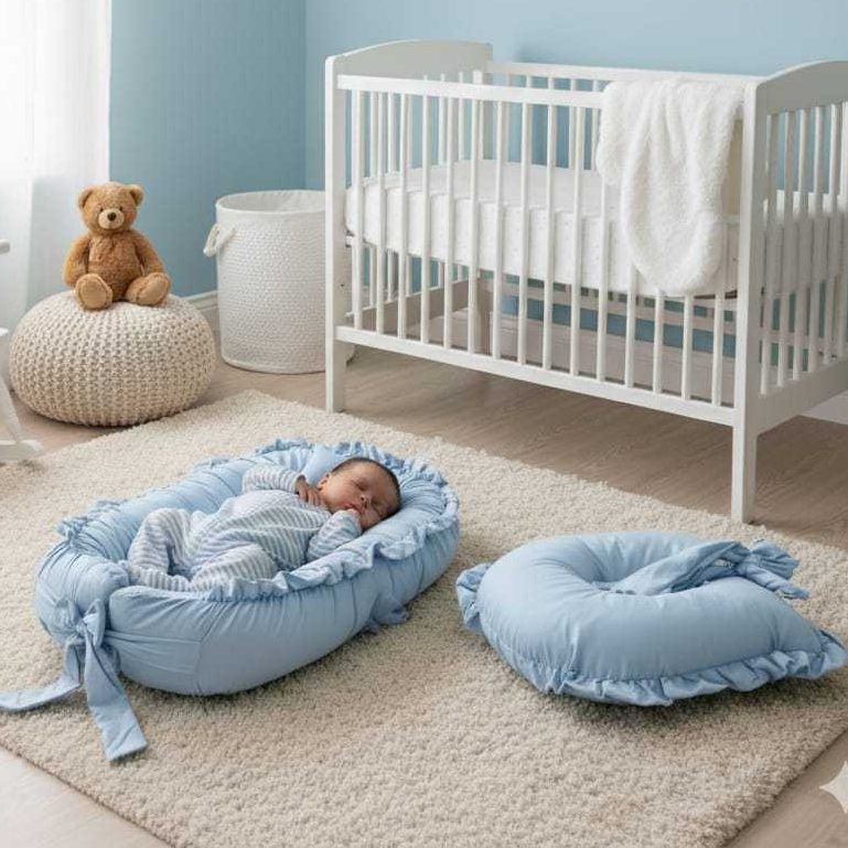 Ninho Redutor de Berço com Almofada de Amamentação Kit Completo(03peças) E KIT AVULSO(02peças)