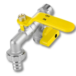 Torneira Esfera 2 Saídas Multiuso De Metal Esfera 3/4" com Bico 1/2" Oz