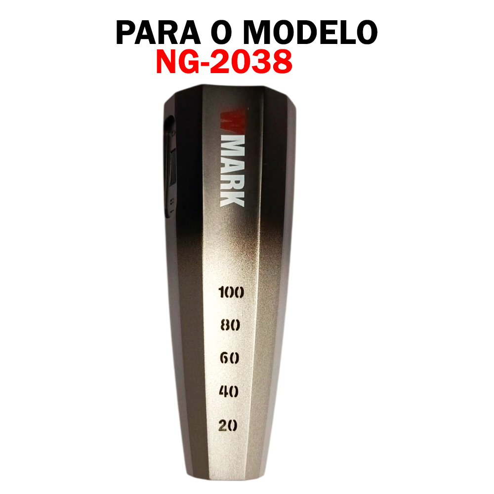 Carcaca Traseira Para Maquina de Cabelo Wmark Ng 2038 Prata