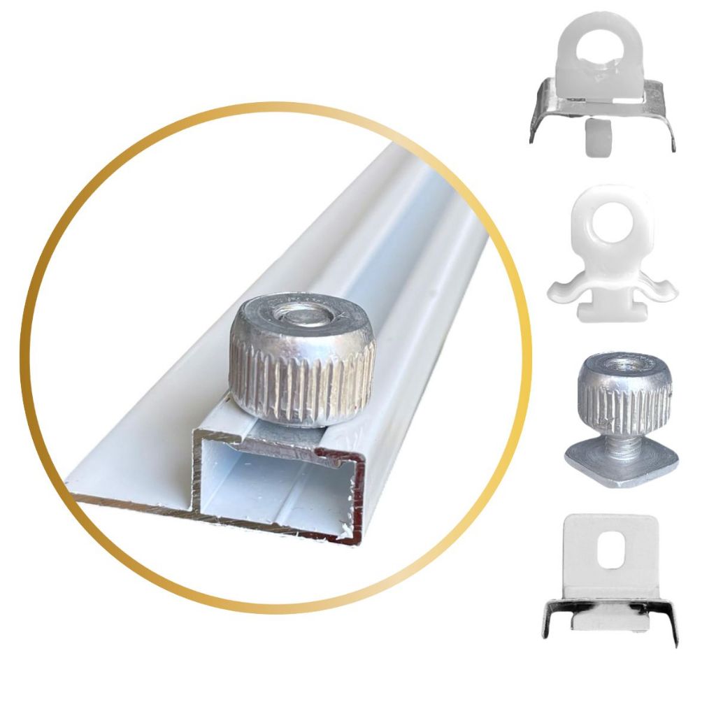 Kit 10 Terminal Max ou Mini Com Metal Para Trilho/ Varão Suíço Cortina Wave em Oferta na Shopee