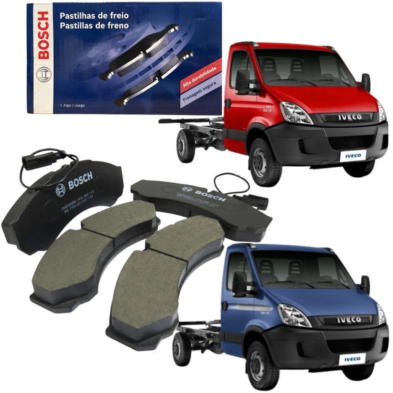 Pastilha de Freio Dianteira ou Traseira Daily 3510 4912 3513 35s14 45s14 55c16 Bosch 1906401