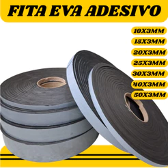 Fita Adesiva Eva. 3mm Espessura, 10 Mts De Comprimento
