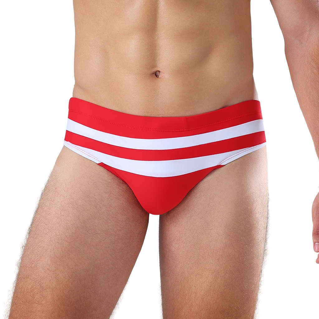 Z&D Lingerie Sungas Masculinas Cuecas Cavadas Briefs listra Bolso Traseiro Com Zipper Apertado Biquíni UDL112