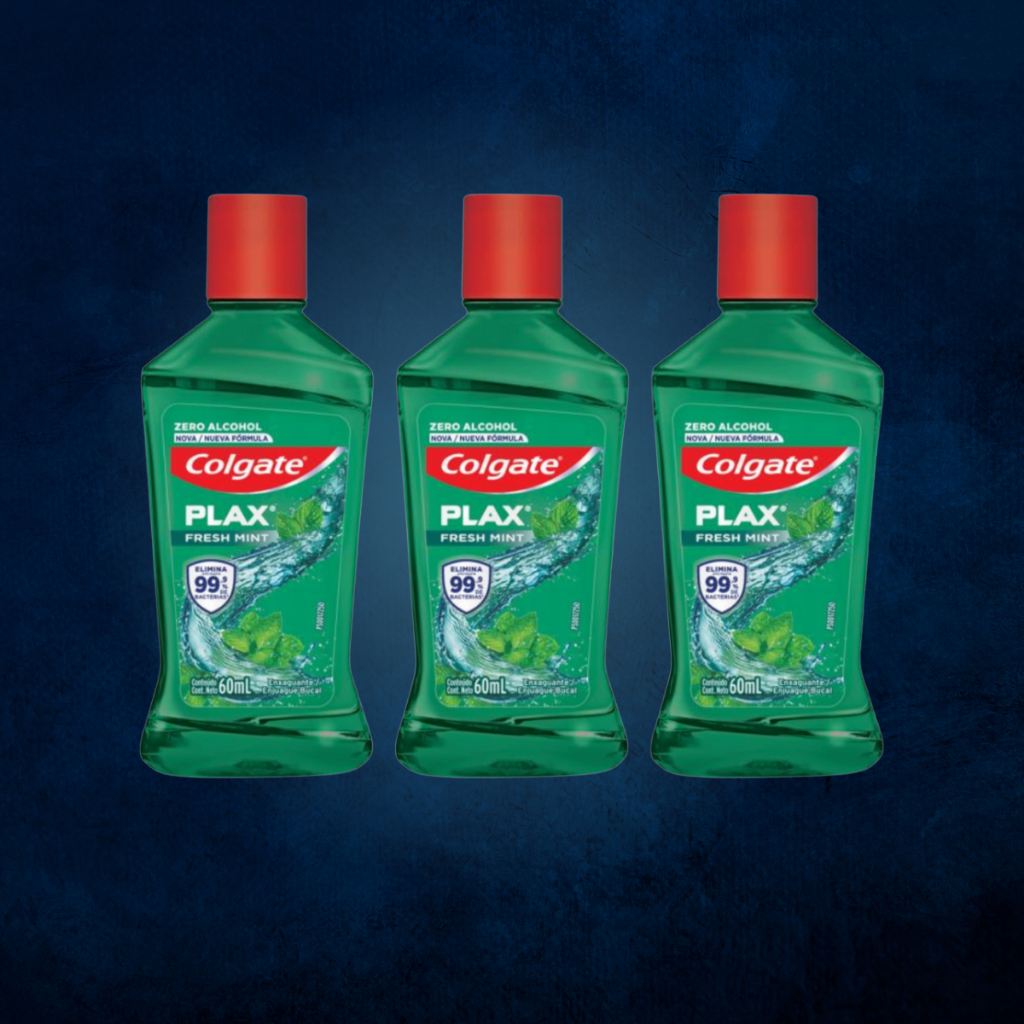 Kit Com 3 Enxaguante Bucal Plax Fresh Mint 60ml - Colgate