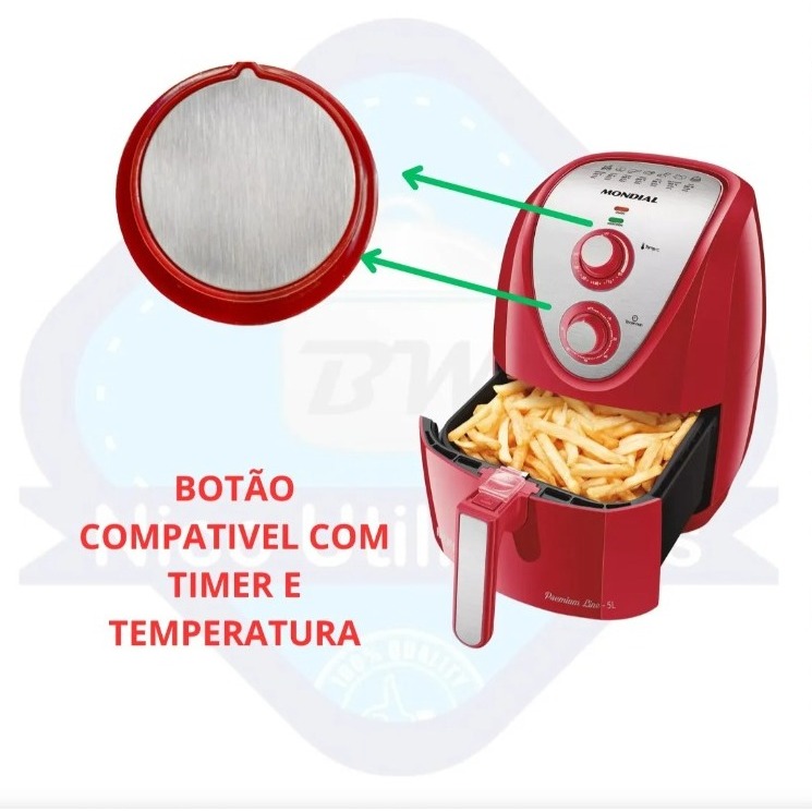 Botão Airfryer Mondial Afn40 Afn50 Afn51 Vermelho Original Botão Airfryer Mondial Afn40 Afn50 Afn51 Vermelho Original