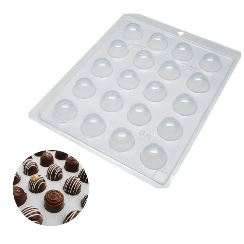 Forma Acetato Bwb Para Bombom Liso Pequeno 8g Cod.727